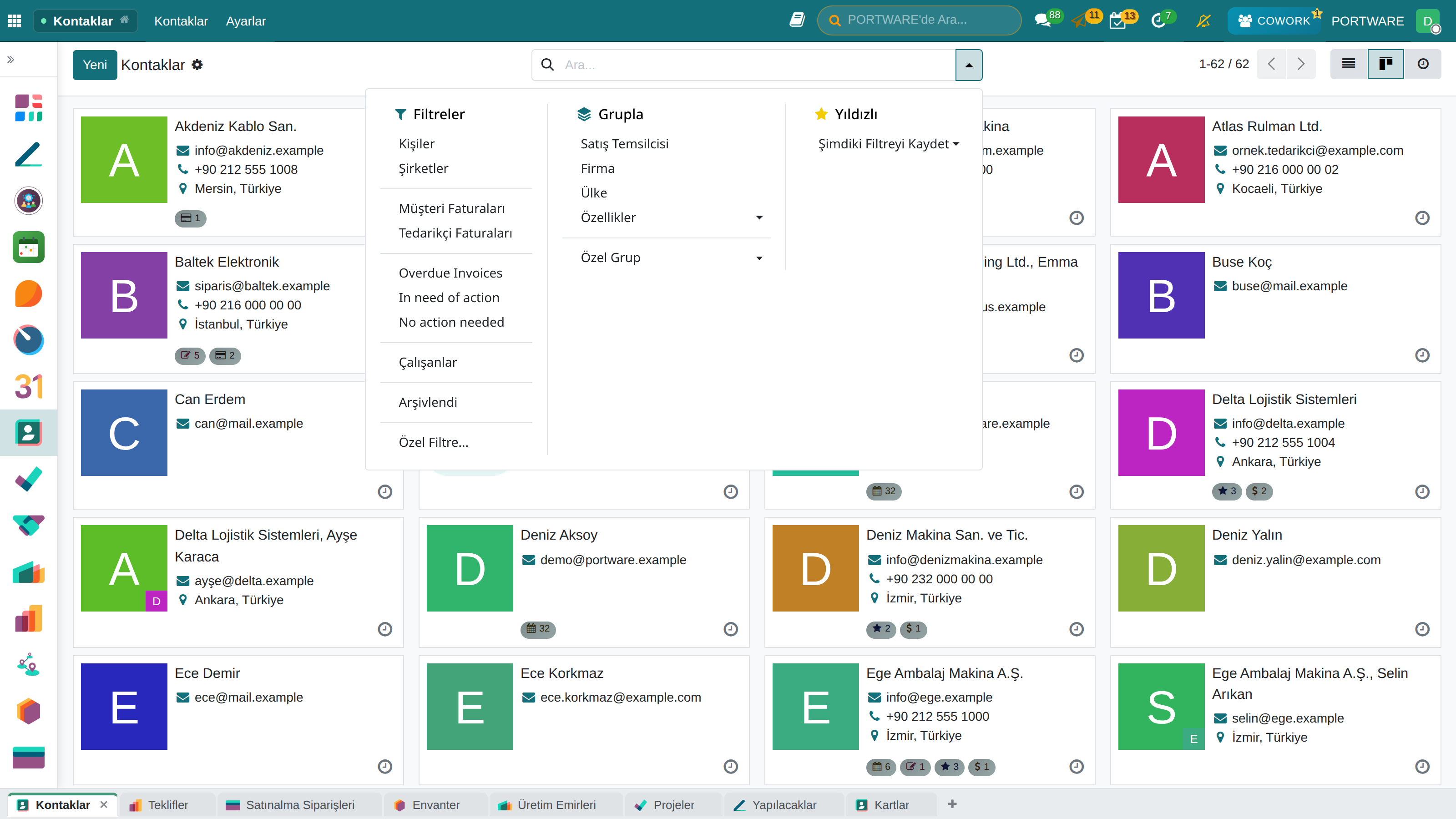 Kişi filtreleri — kanban