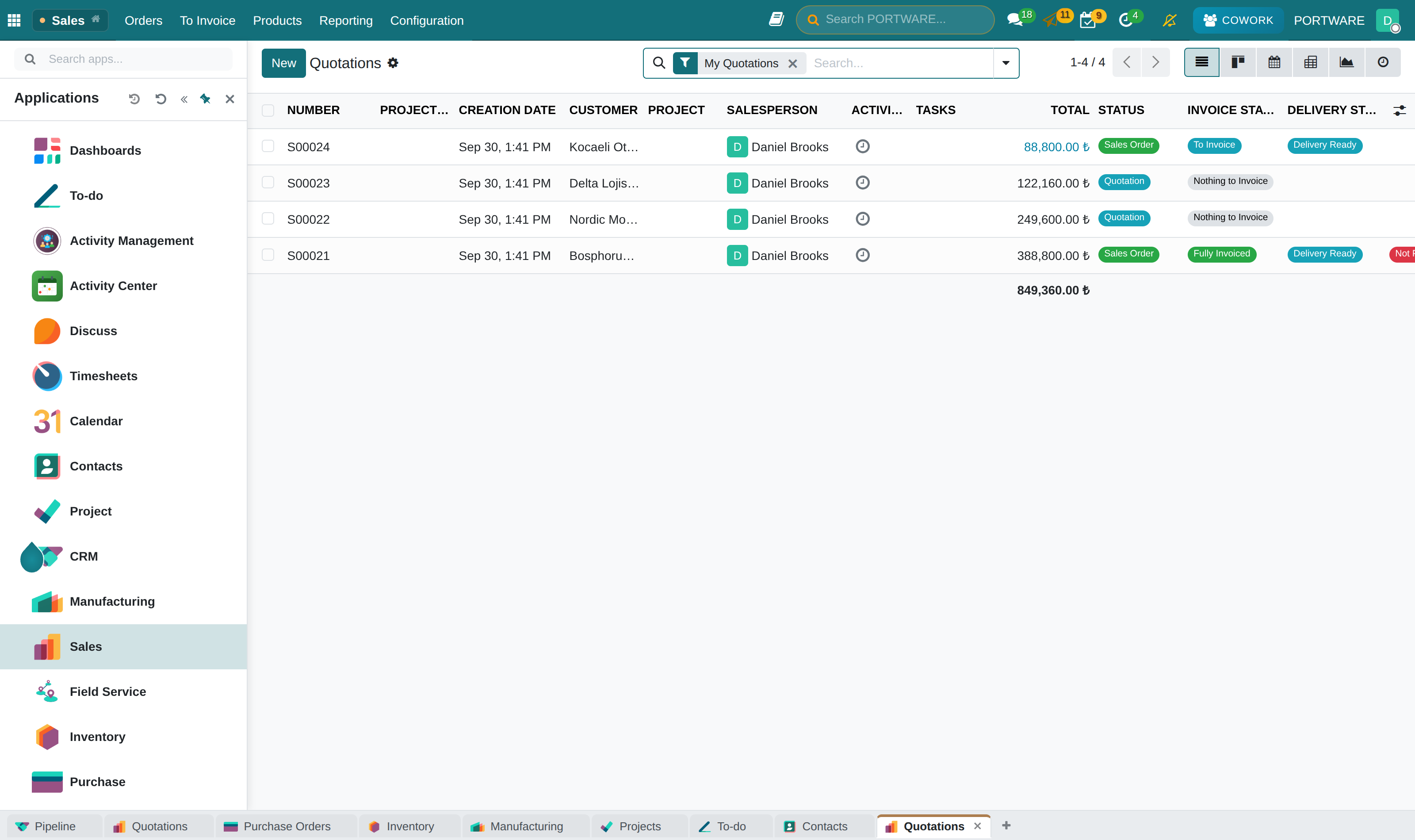 The app panel: a side panel with icons that can be reordered and pinned