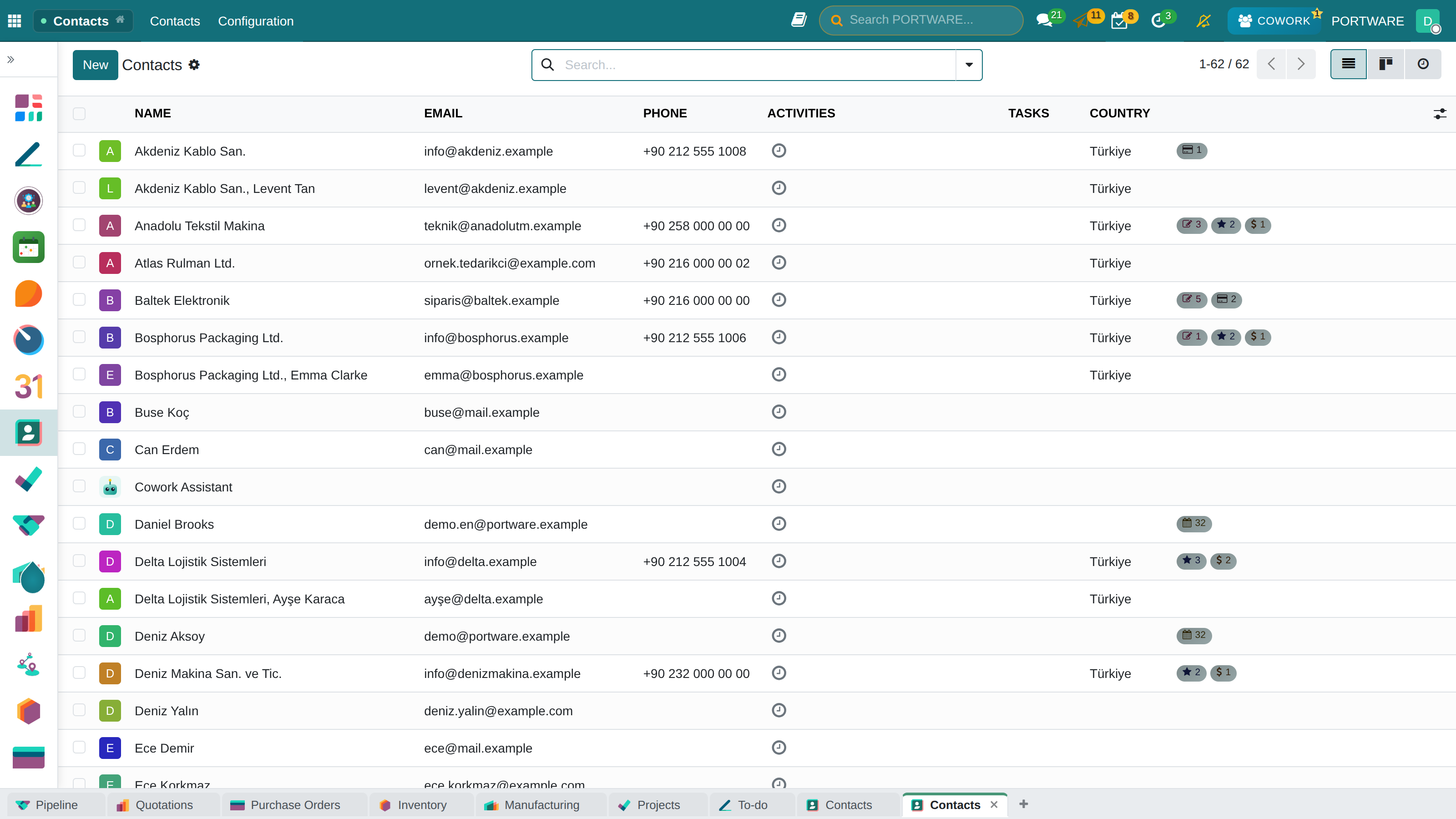 Contacts List View