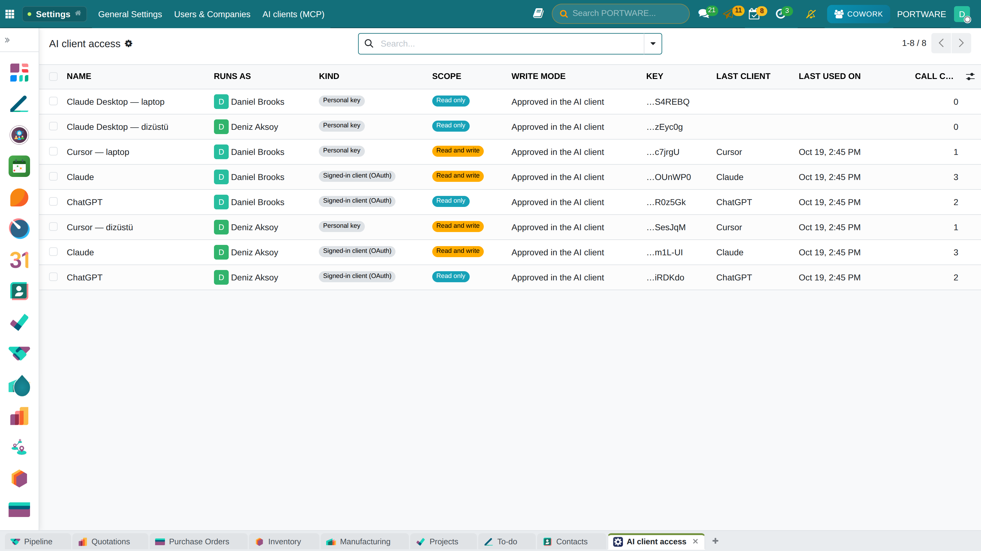 MCP API keys
