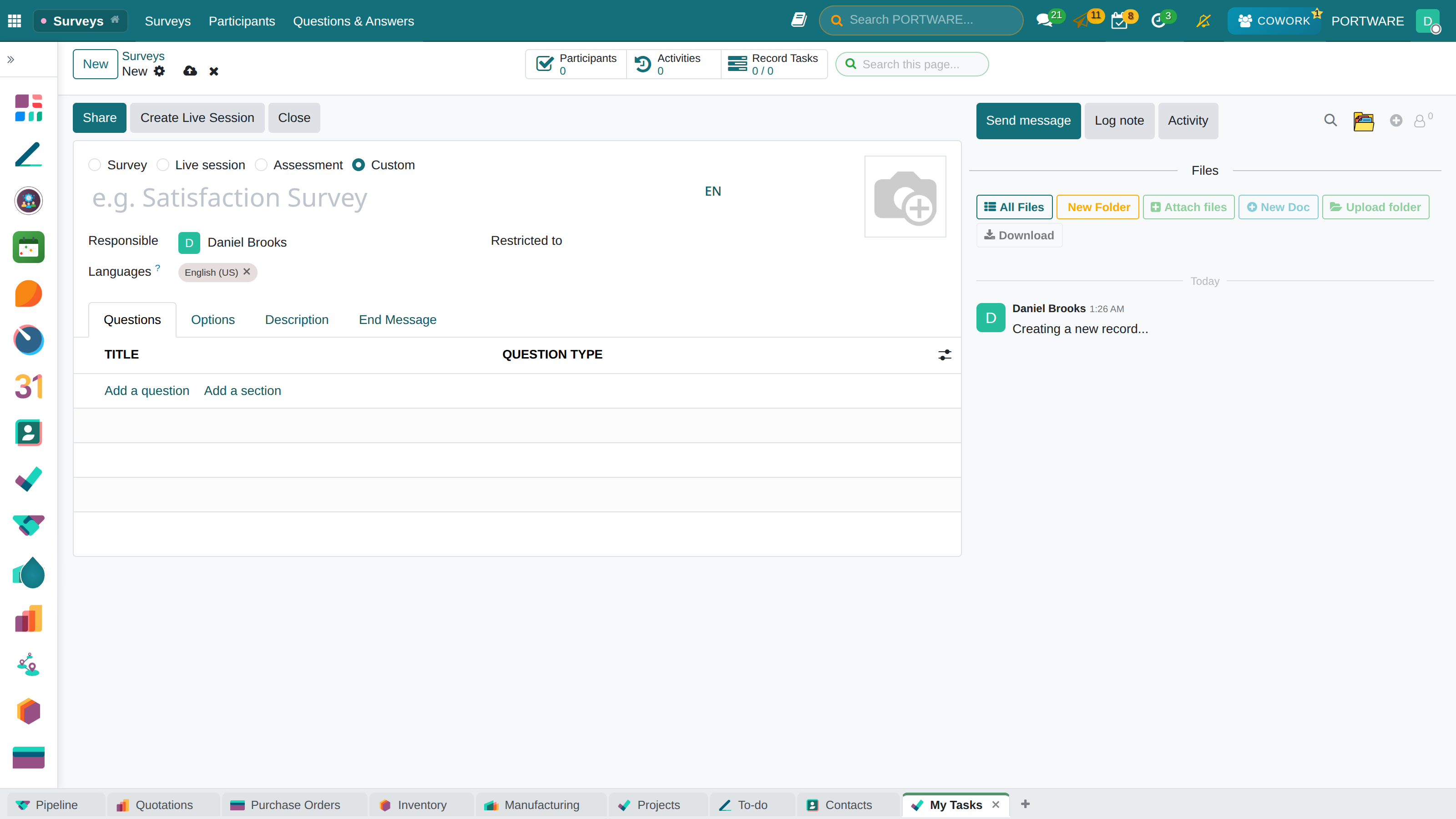 Creating a New Survey
