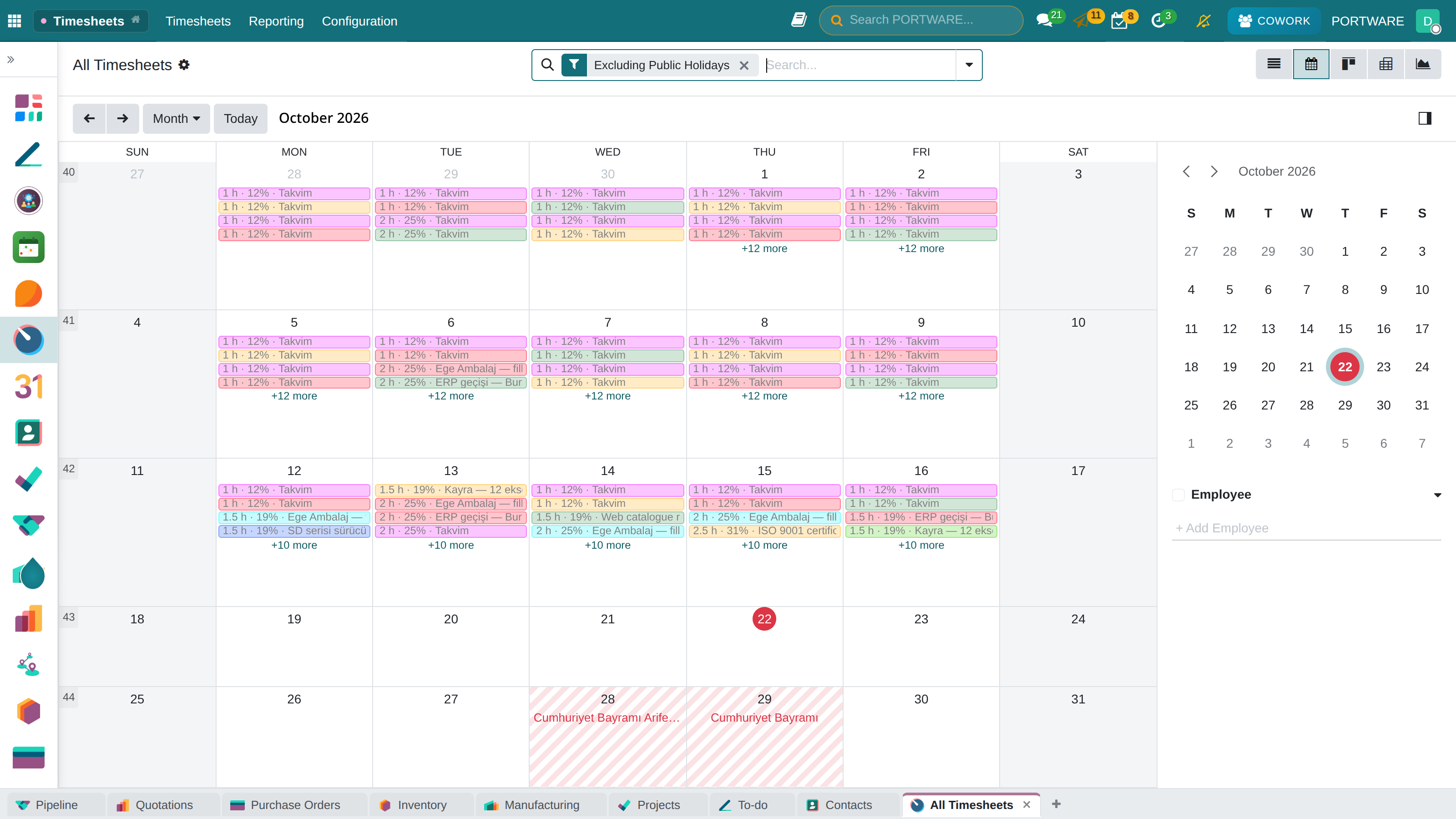 Timesheet Calendar