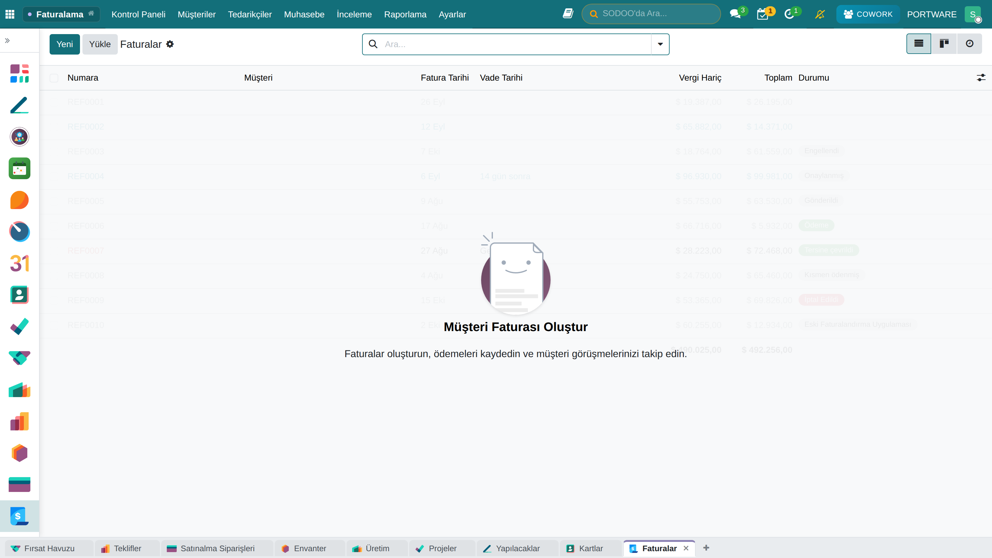 Faturalama Dashboard Genel Bakış
