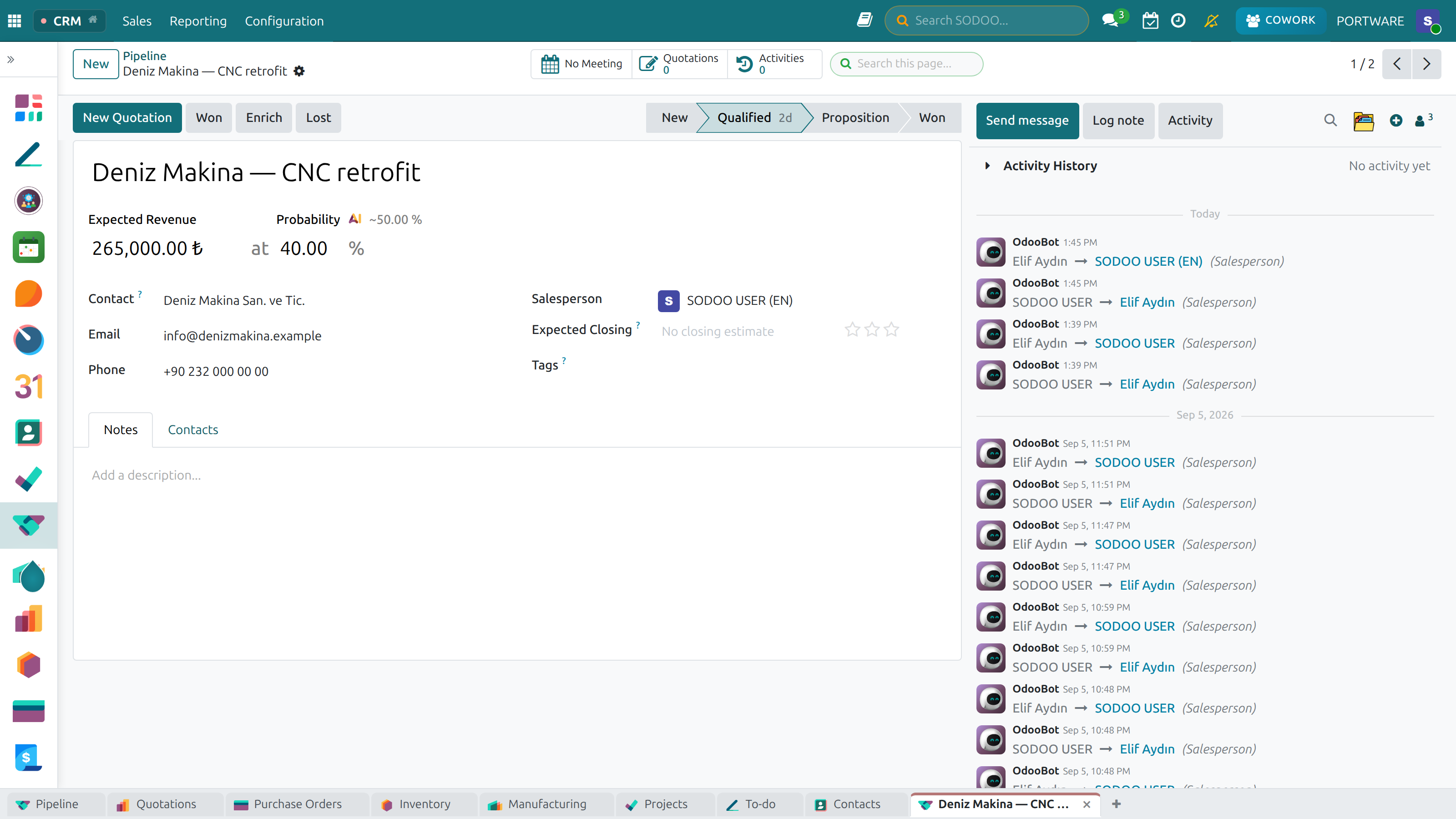 CRM Lead Detail