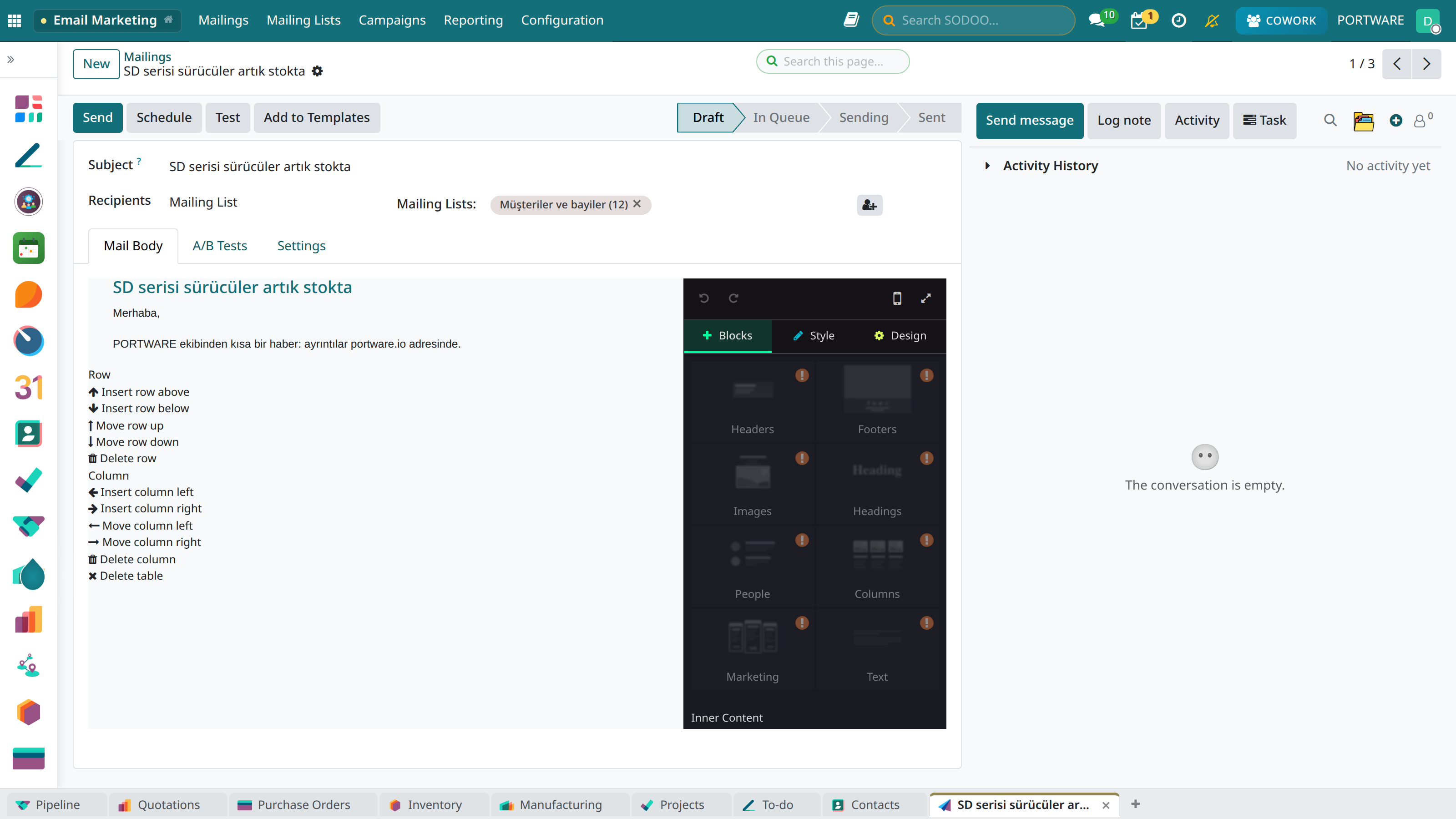E-mail Design Editor