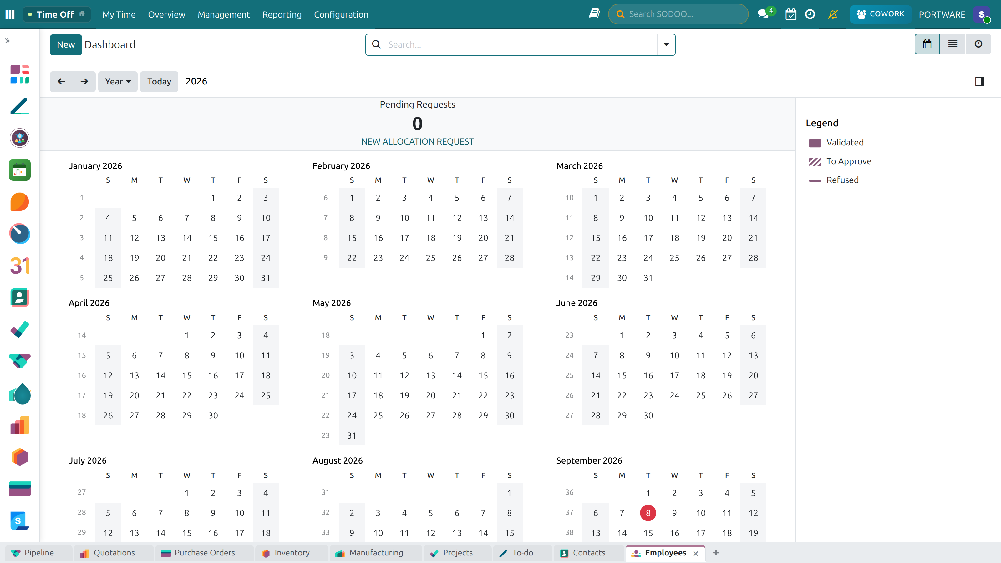 Time Off Dashboard