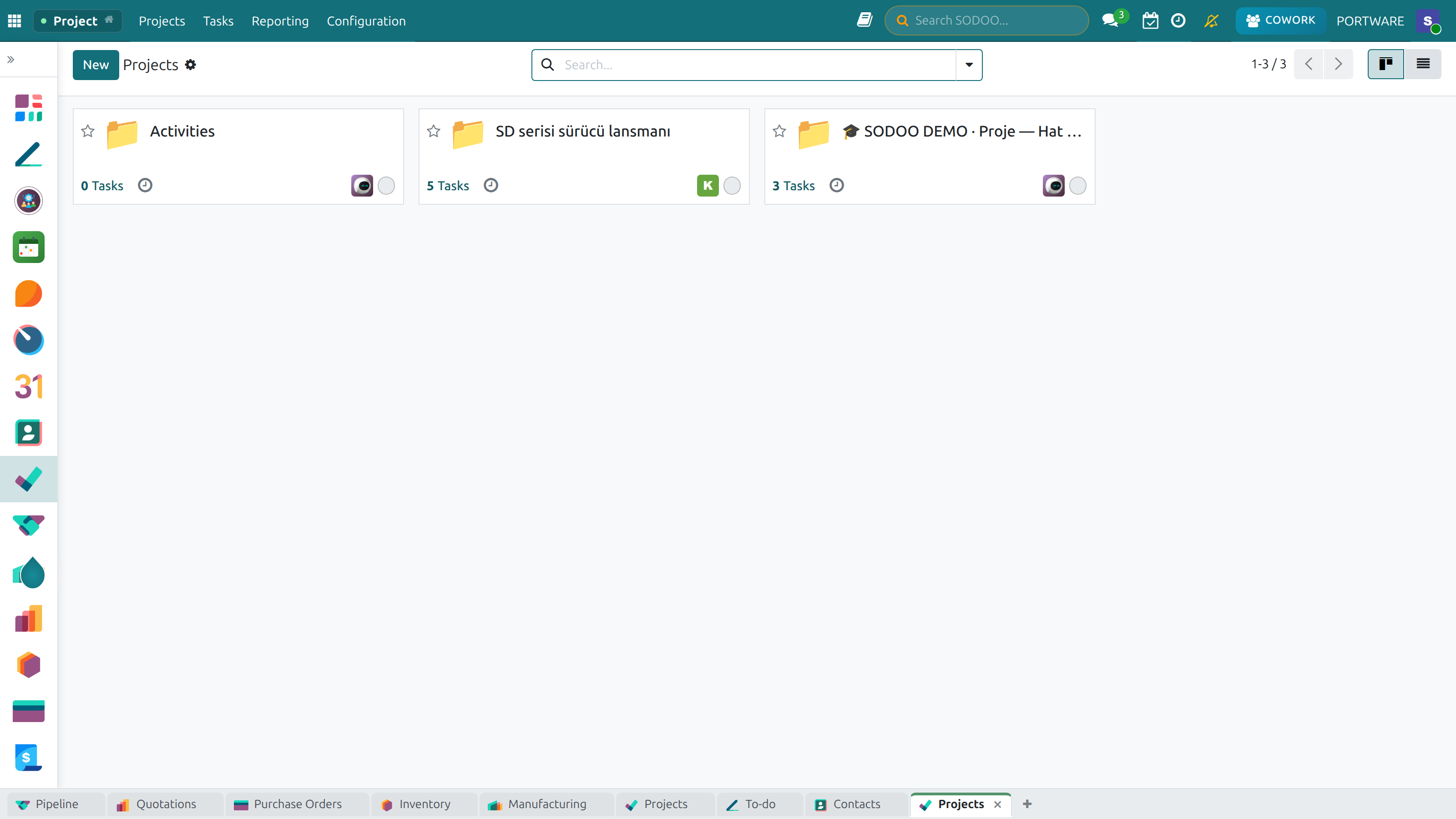 Projects, Kanban View