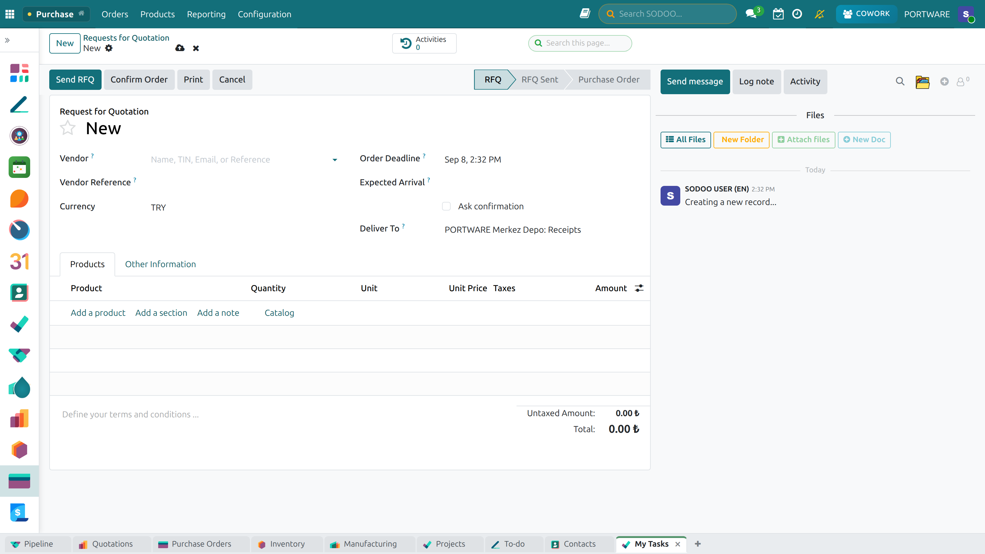 Creating an RFQ